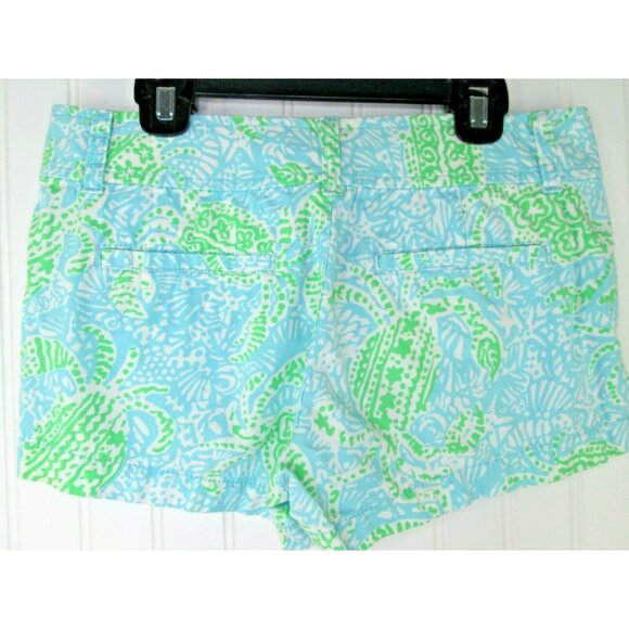 Lilly Pulitzer The Walsh Short Women's Size 0 Blue Crab Print Shorts - Picture 2 of 4